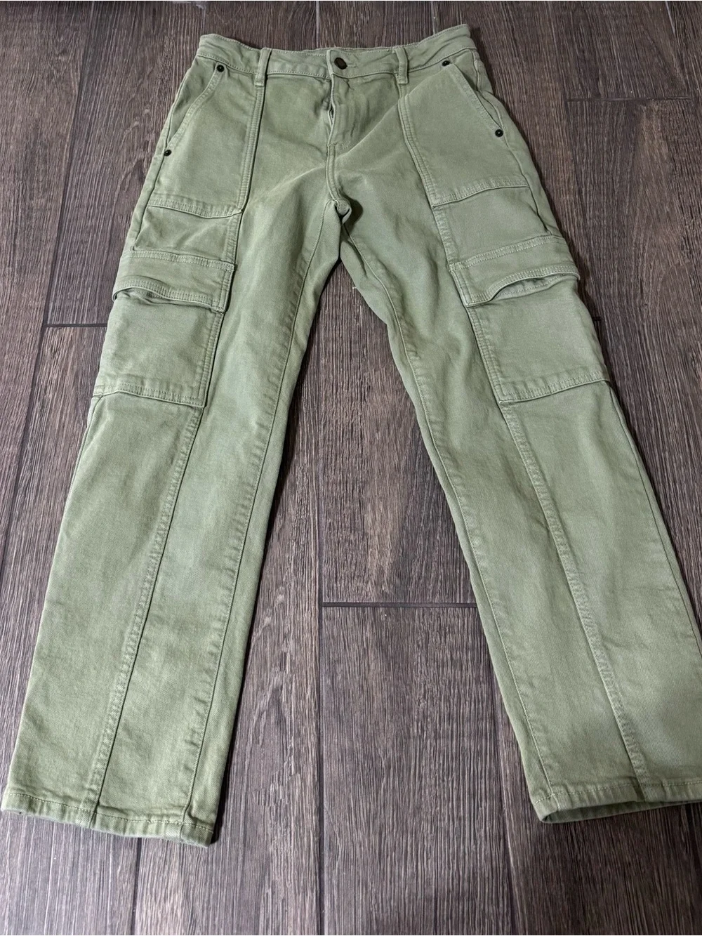 Michael Kors Olive Green Cargo Boyfriend Jeans